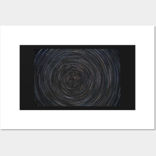 Movement of stars around pole star on north hemisphere Posters and Art